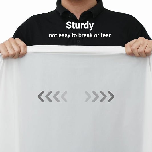 Premium White Disposable Plastic Tablecloth