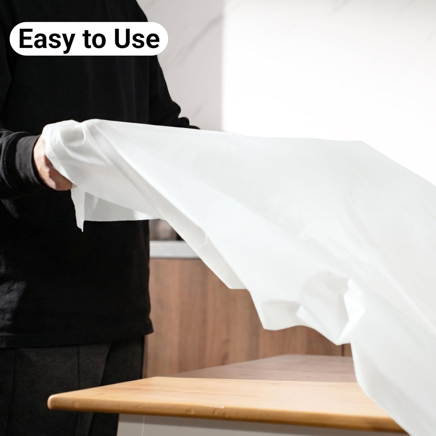 Premium White Disposable Plastic Tablecloth